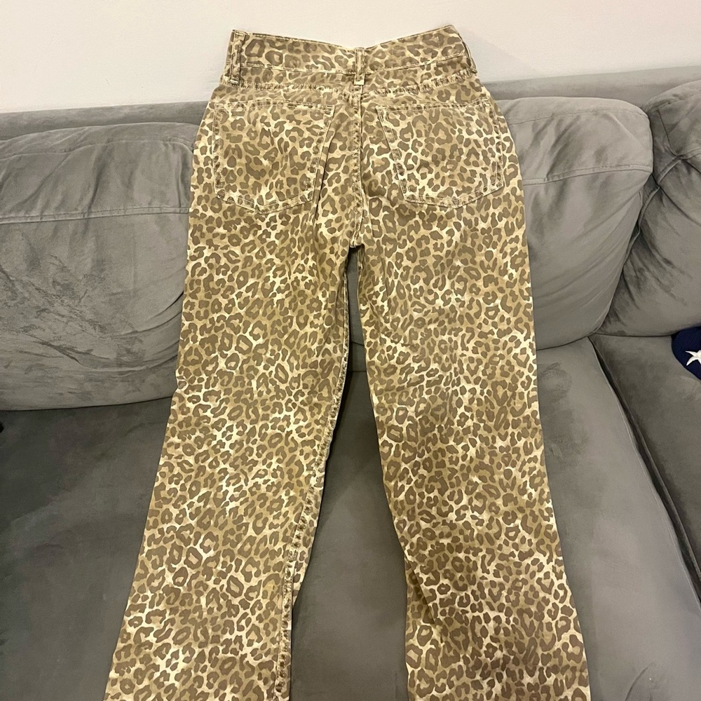 Zara Beige Animal Print Pants